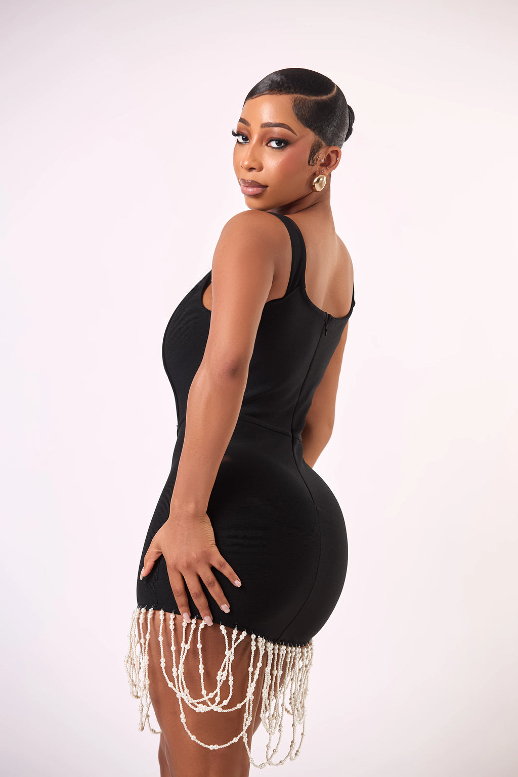 Ava Beaded Bandage Mini Dress - Closet Avenue